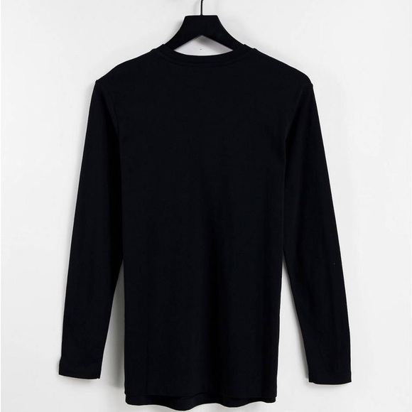 ASOS DESIGN Maternity ultimate t-shirt with long sleeve in cotton blend in black - Picture 2 of 4